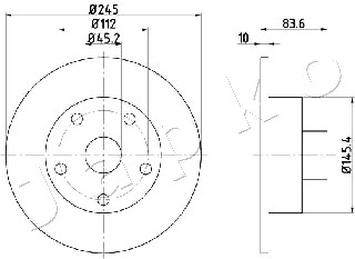 Ilustracja 610906 JAPKO tarcza hamulcowa