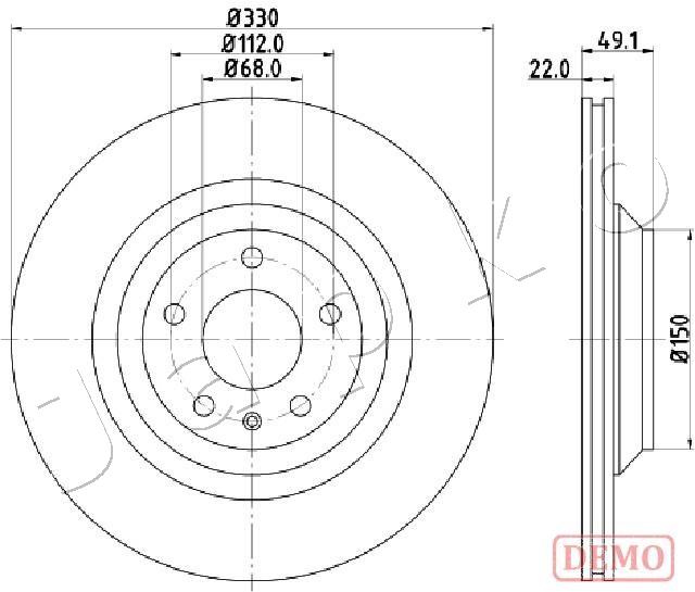 Ilustracja 610916C JAPKO tarcza hamulcowa