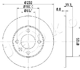 Ilustracja 610921 JAPKO tarcza hamulcowa