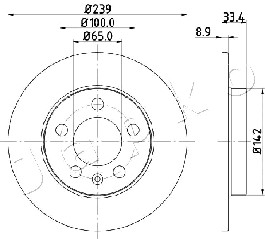 Ilustracja 610933 JAPKO tarcza hamulcowa