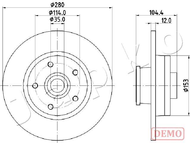 Ilustracja 61132C JAPKO tarcza hamulcowa