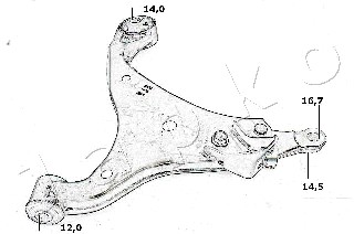 Ilustracja 72K03R JAPKO wahacz, zawieszenie koła