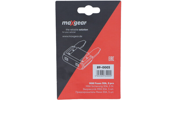 Ilustracja 89-0003 MAXGEAR zestaw bezpieczników