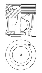 Ilustracja 41806600 KOLBENSCHMIDT tłok