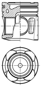 Ilustracja 41800600 KOLBENSCHMIDT tłok