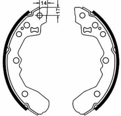 Ilustracja C00304ABE ABE zestaw szczęk hamulcowych
