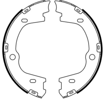 Ilustracja C00531ABE ABE zestaw szczęk hamulcowych, hamulec postojowy