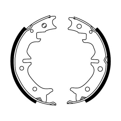 Ilustracja C02081ABE ABE zestaw szczęk hamulcowych, hamulec postojowy