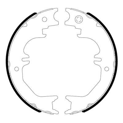 Ilustracja C02086ABE ABE zestaw szczęk hamulcowych, hamulec postojowy