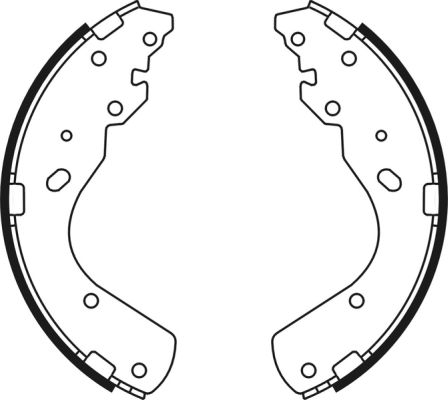 Ilustracja C03044ABE ABE zestaw szczęk hamulcowych