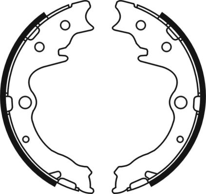 Ilustracja C03050ABE ABE zestaw szczęk hamulcowych, hamulec postojowy