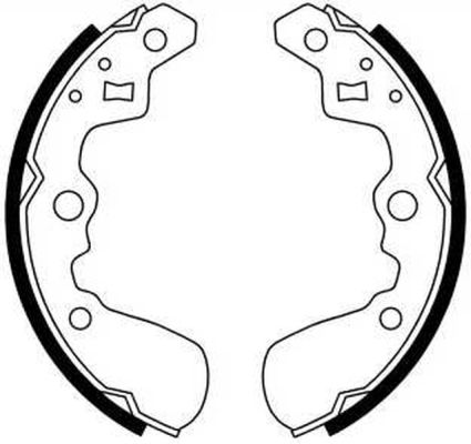 Ilustracja C08013ABE ABE zestaw szczęk hamulcowych