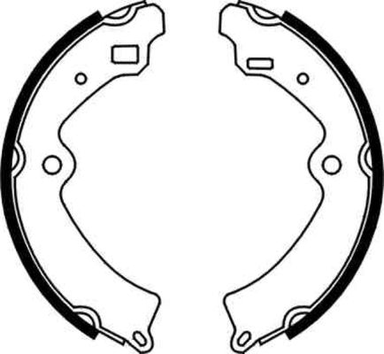 Ilustracja C08010ABE ABE zestaw szczęk hamulcowych