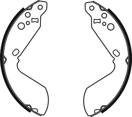 Ilustracja C08014ABE ABE zestaw szczęk hamulcowych