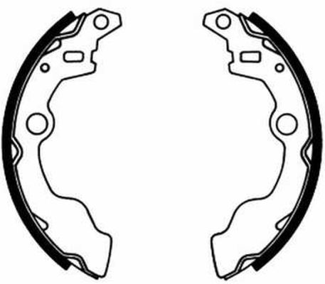 Ilustracja C08016ABE ABE zestaw szczęk hamulcowych