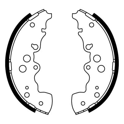 Ilustracja C08023ABE ABE zestaw szczęk hamulcowych