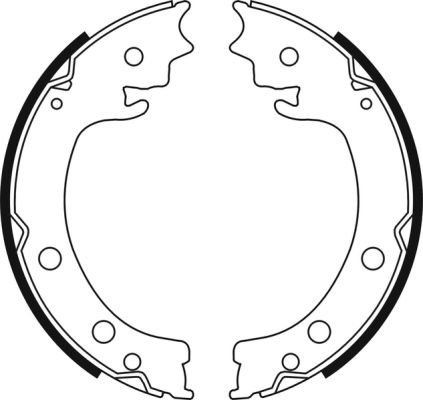 Ilustracja C08028ABE ABE zestaw szczęk hamulcowych, hamulec postojowy