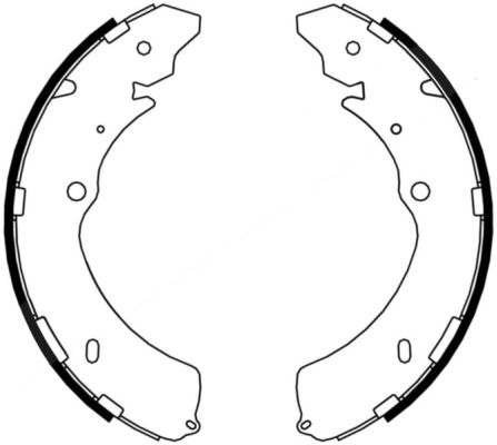 Ilustracja C09009ABE ABE zestaw szczęk hamulcowych