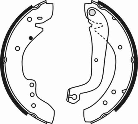 Ilustracja C0C009ABE ABE zestaw szczęk hamulcowych