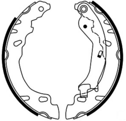 Ilustracja C0F029ABE ABE zestaw szczęk hamulcowych