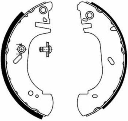 Ilustracja C0G048ABE ABE zestaw szczęk hamulcowych