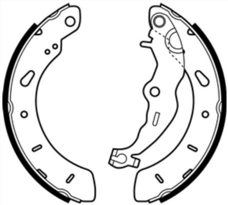 Ilustracja C0G057ABE ABE zestaw szczęk hamulcowych