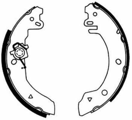 Ilustracja C0G020ABE ABE zestaw szczęk hamulcowych