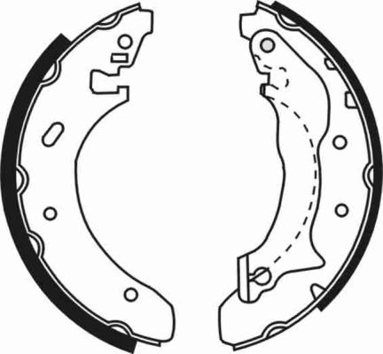 Ilustracja C0G024ABE ABE zestaw szczęk hamulcowych