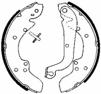 Ilustracja C0P020ABE ABE zestaw szczęk hamulcowych