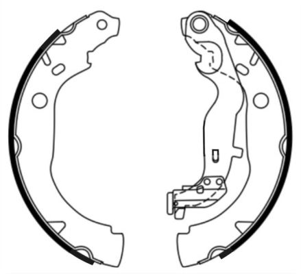 Ilustracja C0R033ABE ABE zestaw szczęk hamulcowych