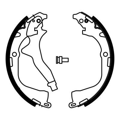 Ilustracja C0W023ABE ABE zestaw szczęk hamulcowych