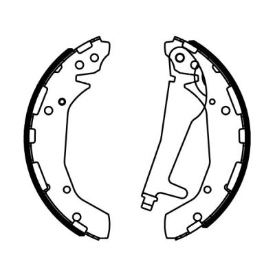 Ilustracja C0Y008ABE ABE zestaw szczęk hamulcowych
