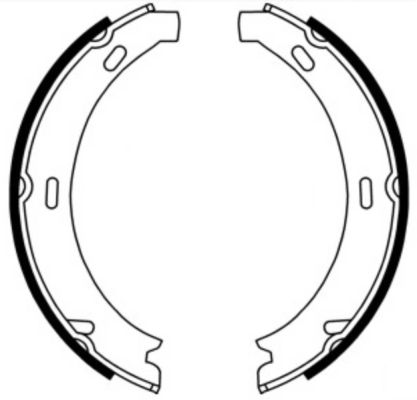 Ilustracja CRM012ABE ABE zestaw szczęk hamulcowych, hamulec postojowy