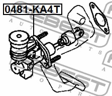 Ilustracja 0481-KA4T FEBEST pompa sprzęgła