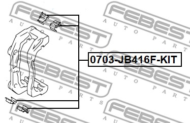 Ilustracja 0703-JB416F-KIT FEBEST zestaw akcesoriów, klocki hamulcowe