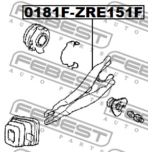 Ilustracja 0181F-ZRE151 FEBEST dźwignia wysprzęglika, sprzęgło