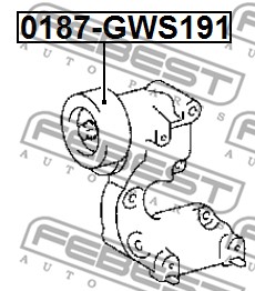 Ilustracja 0187-GWS191 FEBEST rolka napinacza, pasek klinowy wielorowkowy