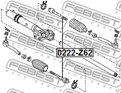 Ilustracja 0222-Z62 FEBEST drążek kierowniczy