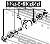 Ilustracja 0275-B10RSR FEBEST zestaw naprawczy, cylinderek hamulcowy