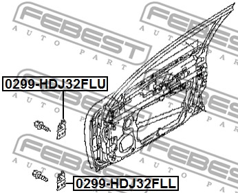 Ilustracja 0299-HDJ32FLL FEBEST zawias drzwi