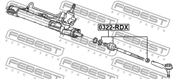 Ilustracja 0322-RDX FEBEST drążek kierowniczy