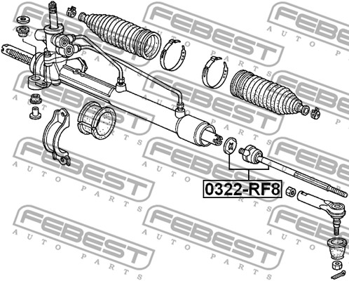 Ilustracja 0322-RF8 FEBEST drążek kierowniczy