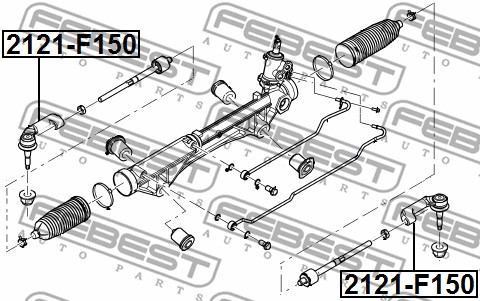 Ilustracja 2121-F150 FEBEST końcówka drążka kierowniczego