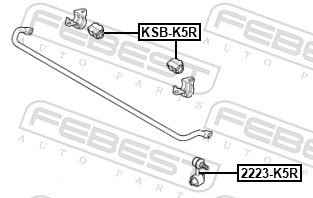 Ilustracja 2223-K5R FEBEST łącznik stabilizatora
