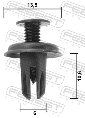 Ilustracja 88570-041 FEBEST clip, listwa ochronna