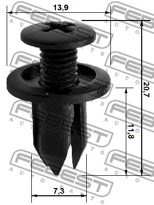 Ilustracja 88570-050 FEBEST clip, listwa ochronna