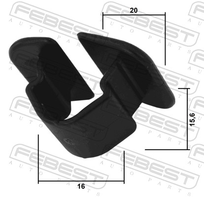 Ilustracja 88570-157 FEBEST clip, listwa ochronna