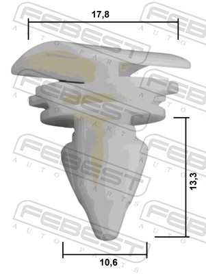 Ilustracja 88570-159 FEBEST clip, listwa ochronna