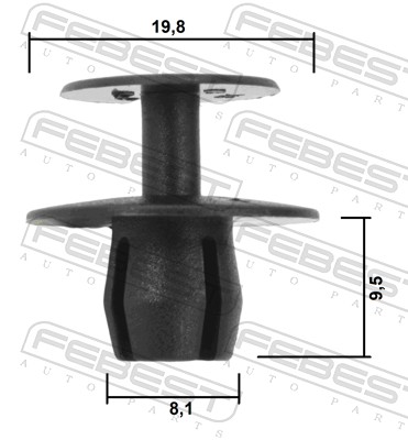 Ilustracja 88570-210 FEBEST clip, listwa ochronna