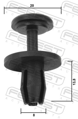 Ilustracja 88570-214 FEBEST clip, listwa ochronna